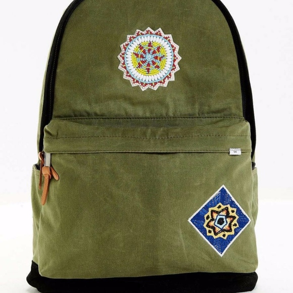 Urban Outfitters Patch Beaded Backpack